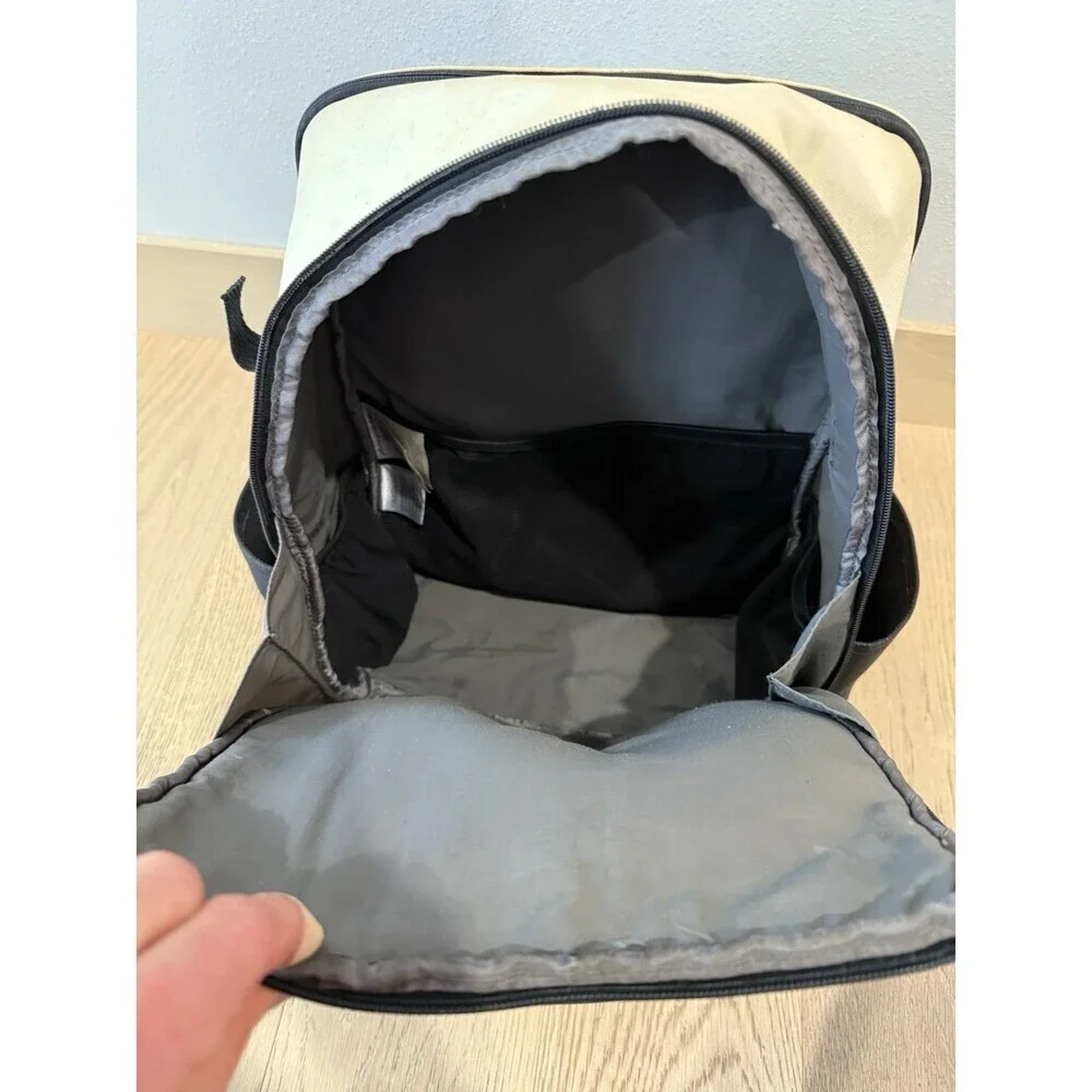 Petunia Pickle Bottom Boxy Backpack Canvas Cream Black  Baby Diaper Bag